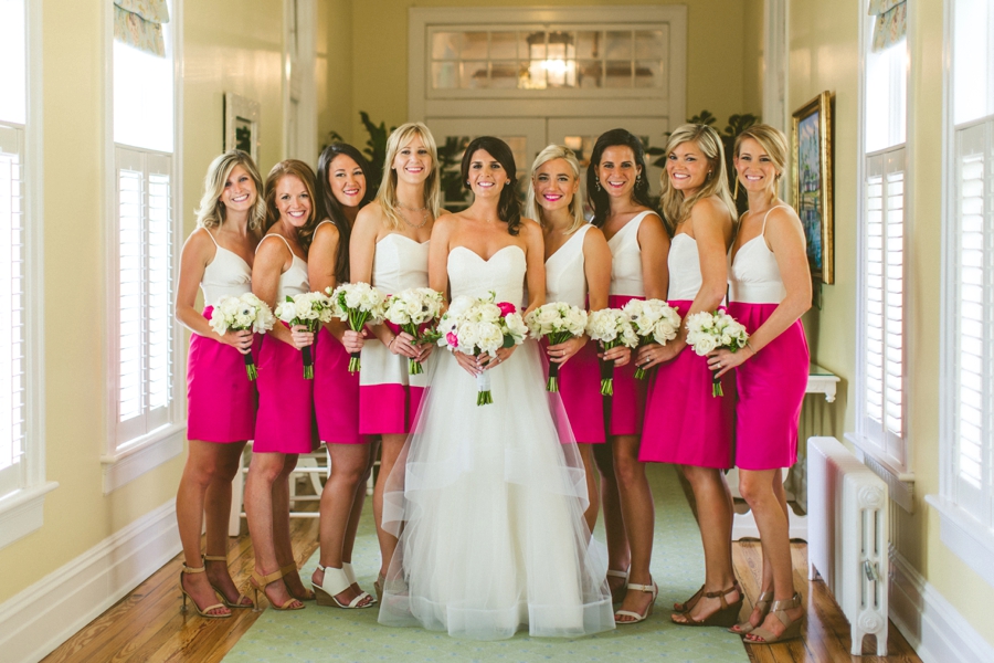 Preppy Elegant Pink & Navy Destination Wedding via TheELD.com