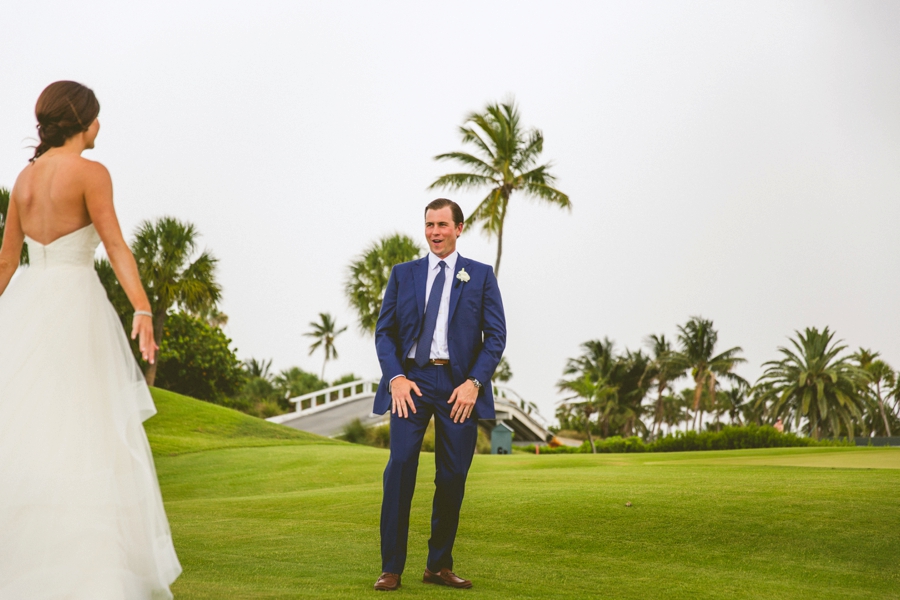 Preppy Elegant Pink & Navy Destination Wedding via TheELD.com