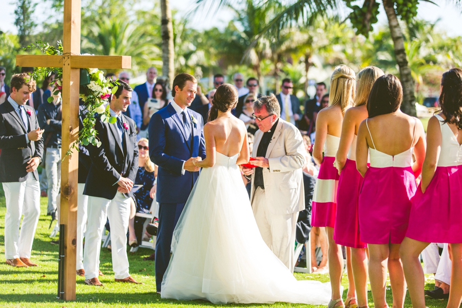 Preppy Elegant Pink & Navy Destination Wedding via TheELD.com