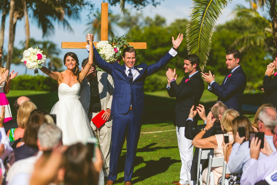 Preppy Elegant Pink & Navy Destination Wedding via TheELD.com