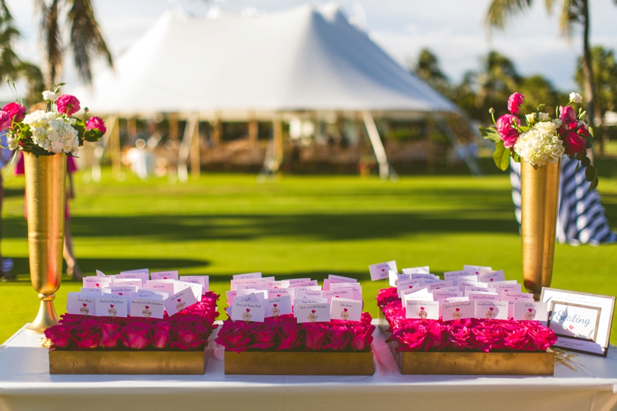 Preppy Elegant Pink & Navy Destination Wedding via TheELD.com