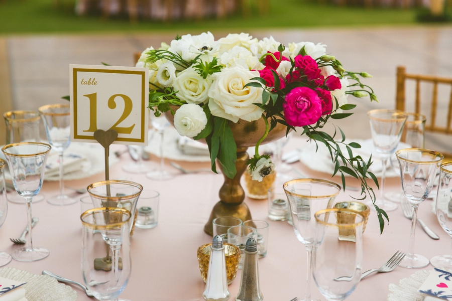 Preppy Elegant Pink & Navy Destination Wedding via TheELD.com