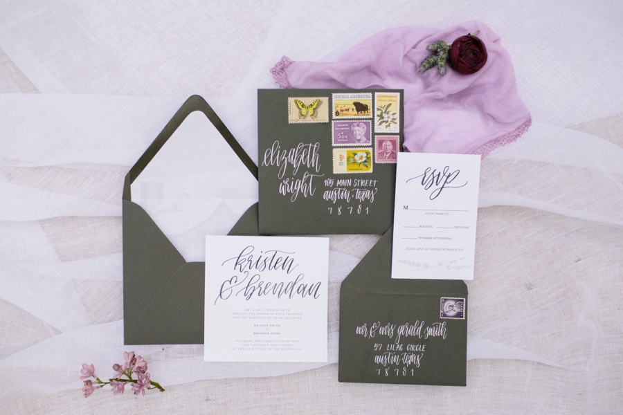 Romantic Lavender and Gray Wedding Ideas via TheELD.com