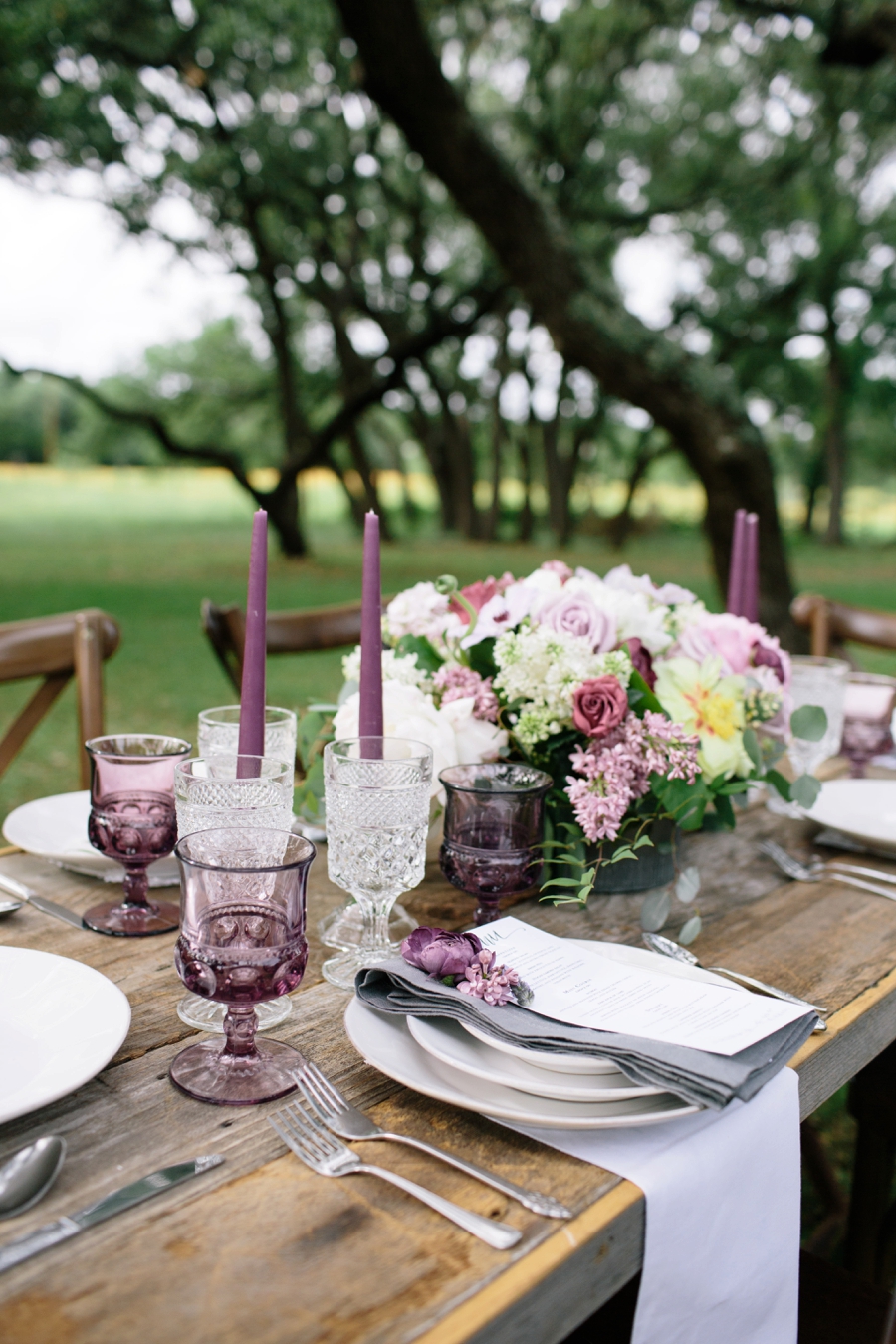 Romantic Lavender and Gray Wedding Ideas via TheELD.com