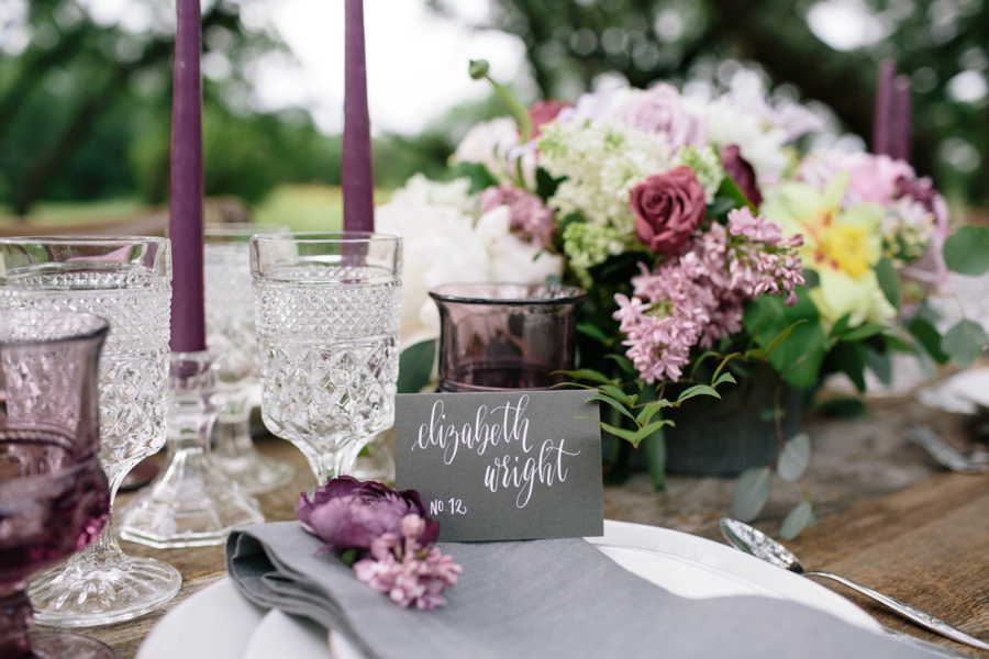 Romantic Lavender and Gray Wedding Ideas via TheELD.com