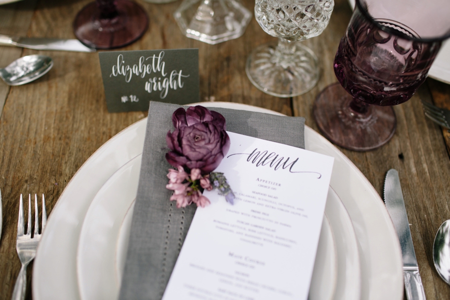 Romantic Lavender and Gray Wedding Ideas via TheELD.com