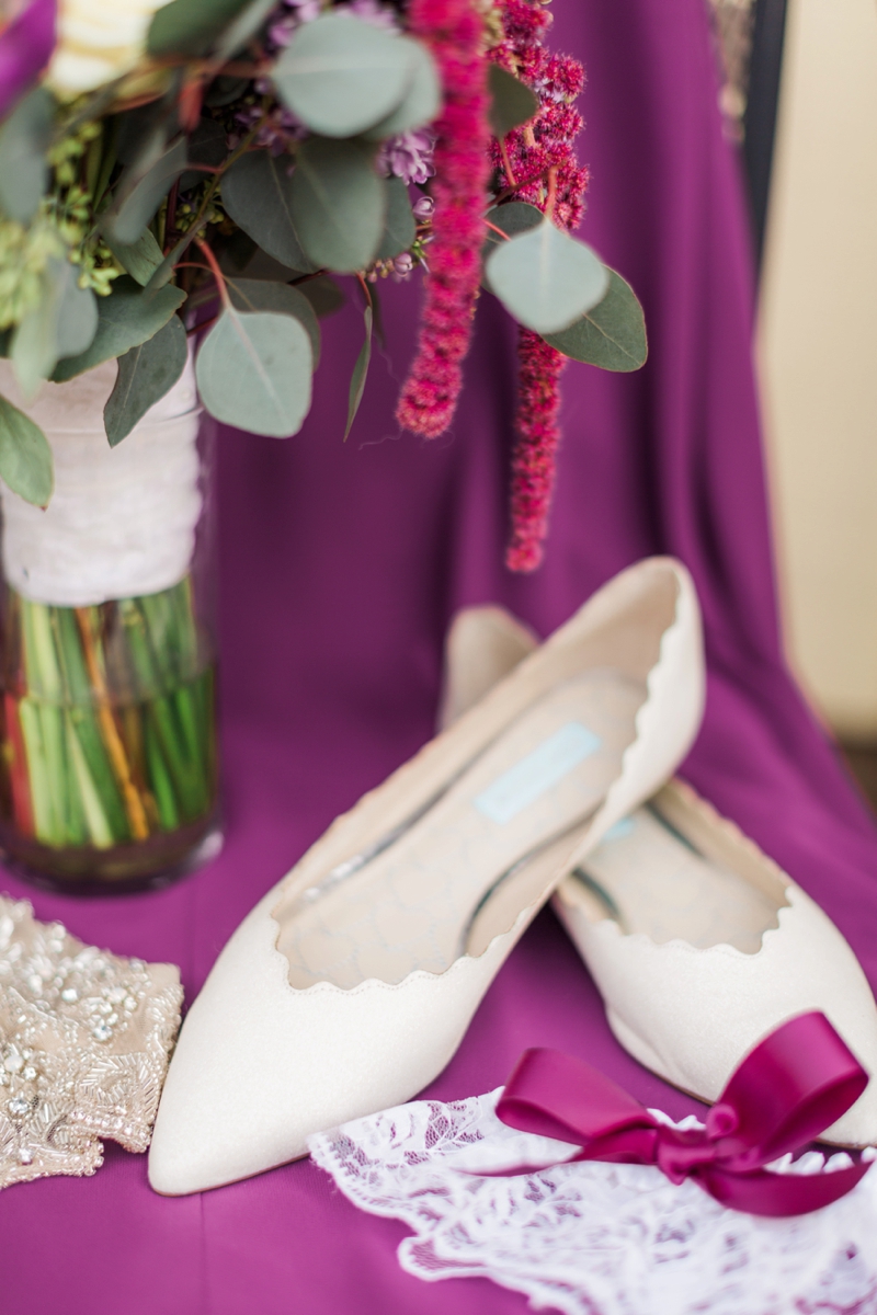 Elegant Purple & White Virginia Wedding via TheELD.com