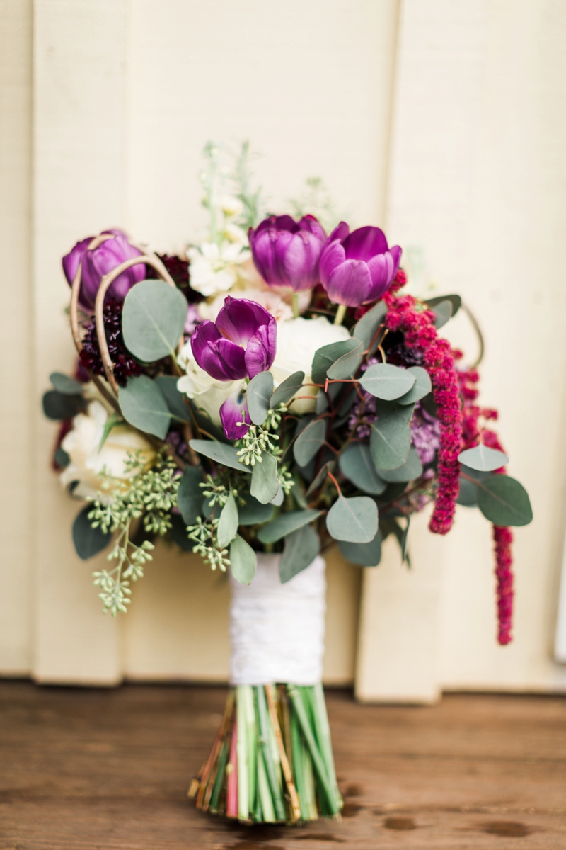 Elegant Purple & White Virginia Wedding via TheELD.com