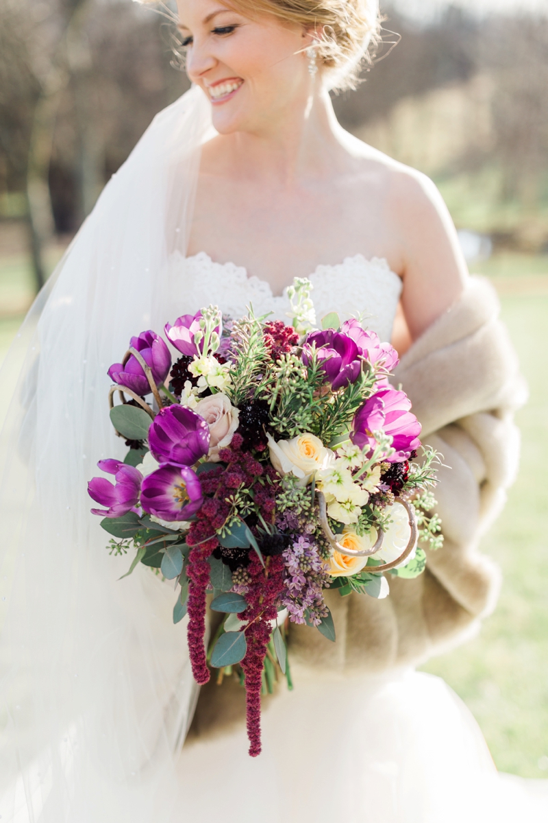 Elegant Purple & White Virginia Wedding via TheELD.com