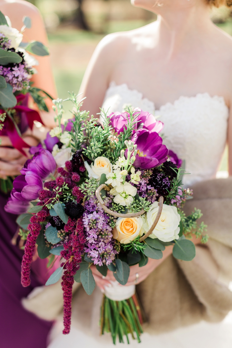 Elegant Purple & White Virginia Wedding via TheELD.com