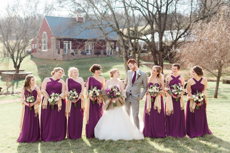 Elegant Purple & White Virginia Wedding via TheELD.com