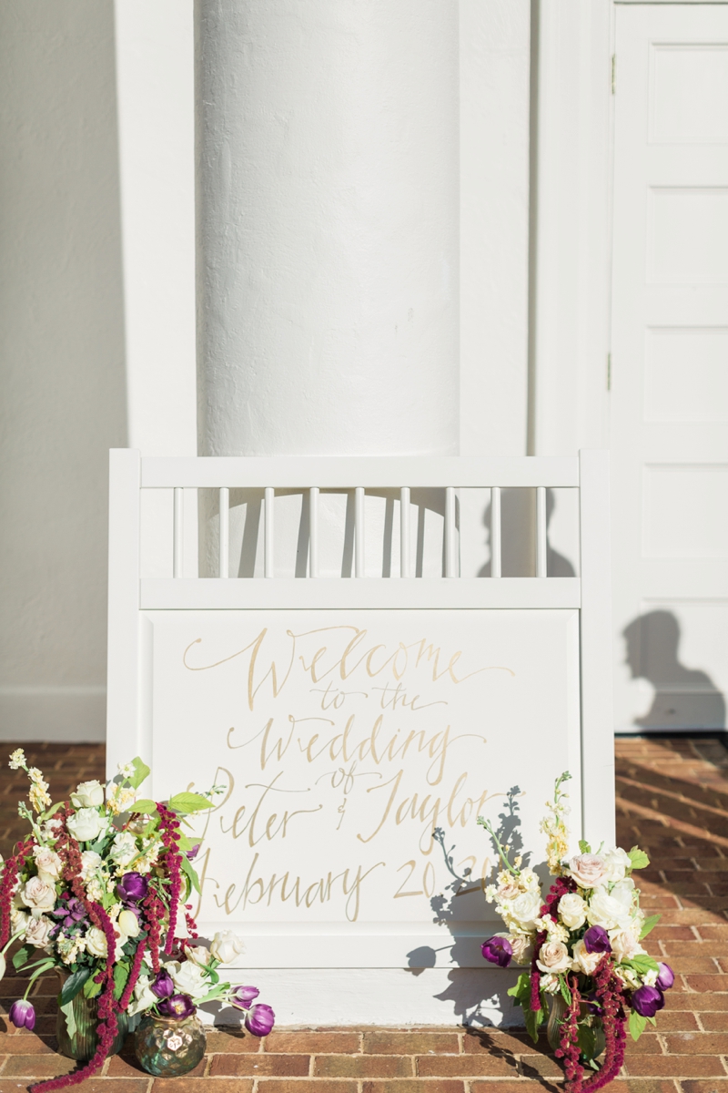 Elegant Purple & White Virginia Wedding via TheELD.com