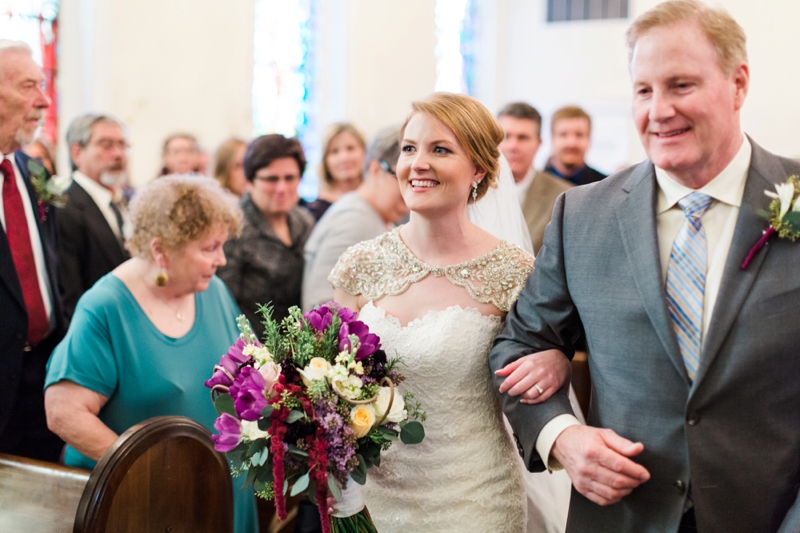 Elegant Purple & White Virginia Wedding via TheELD.com