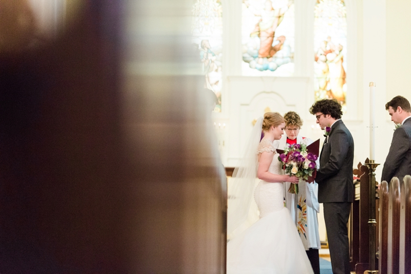 Elegant Purple & White Virginia Wedding via TheELD.com