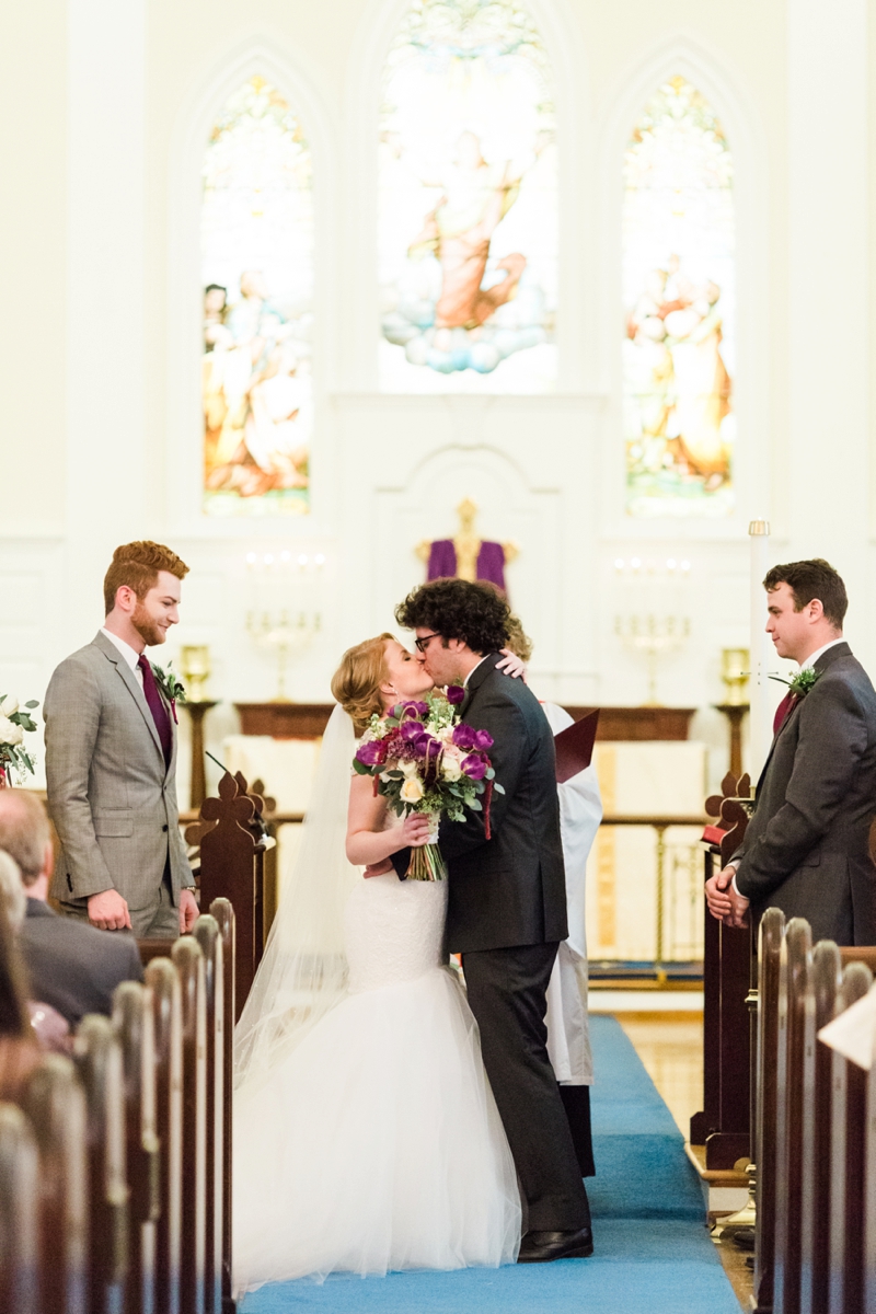 Elegant Purple & White Virginia Wedding via TheELD.com