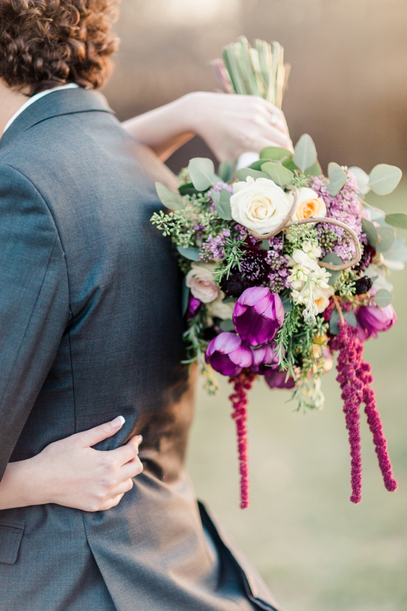 Elegant Purple & White Virginia Wedding via TheELD.com