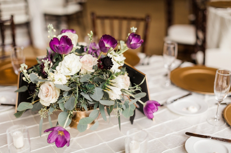 Elegant Purple & White Virginia Wedding via TheELD.com