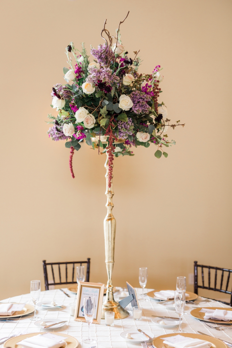 Elegant Purple & White Virginia Wedding via TheELD.com