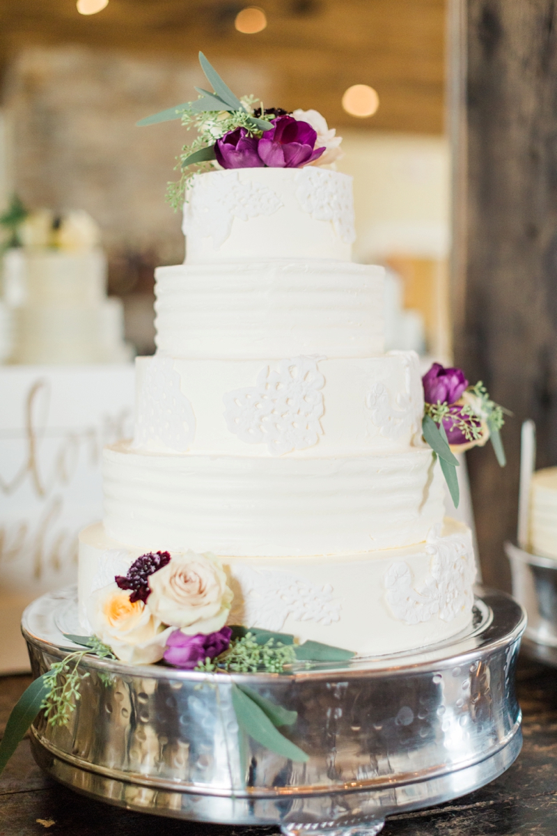 Elegant Purple & White Virginia Wedding via TheELD.com