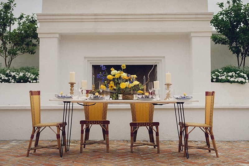 Elegant, Eclectic Yellow and Blue Wedding Ideas via TheELD.com