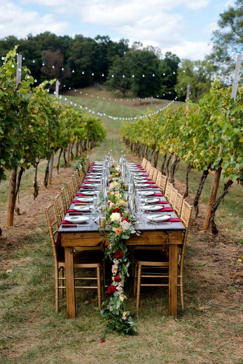 A Romantic North Carolina Vineyard Wedding via TheELD.com