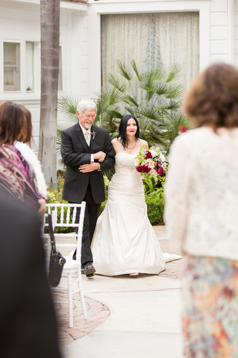 Rustic Vintage Blush & Red California Wedding via TheELD.com