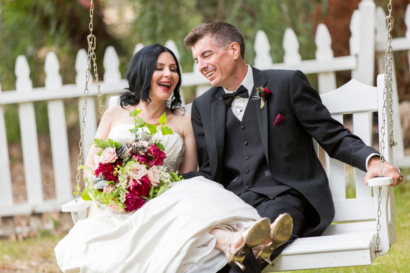 Rustic Vintage Blush & Red California Wedding via TheELD.com