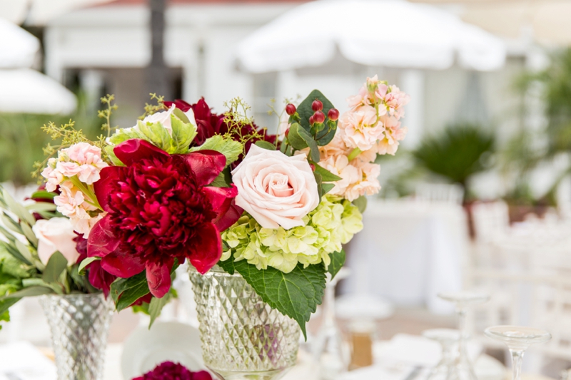 Rustic Vintage Blush & Red California Wedding via TheELD.com