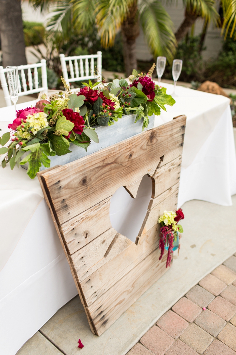 Rustic Vintage Blush & Red California Wedding via TheELD.com