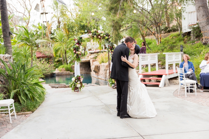 Rustic Vintage Blush & Red California Wedding via TheELD.com