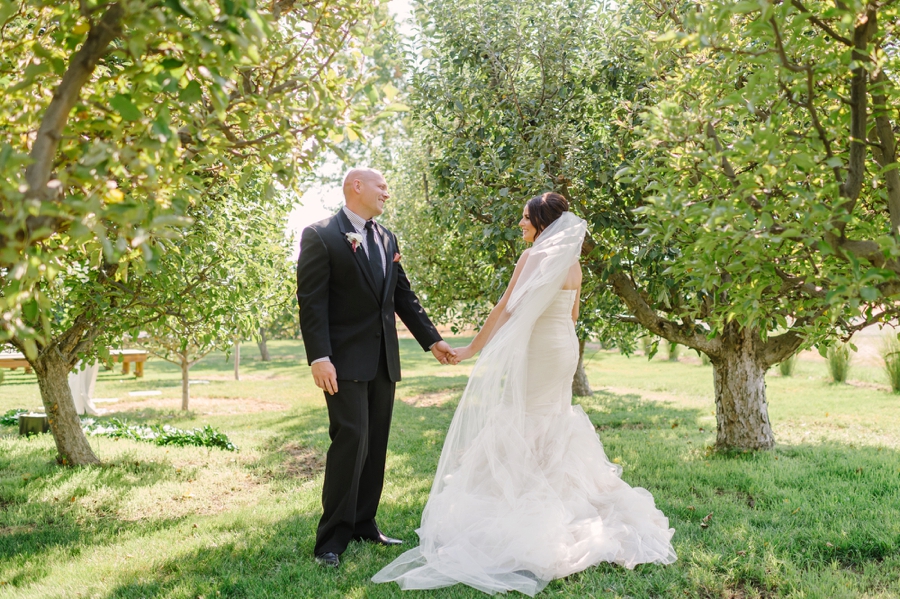 Elegant Blush & Red Farm Wedding via TheELD.com