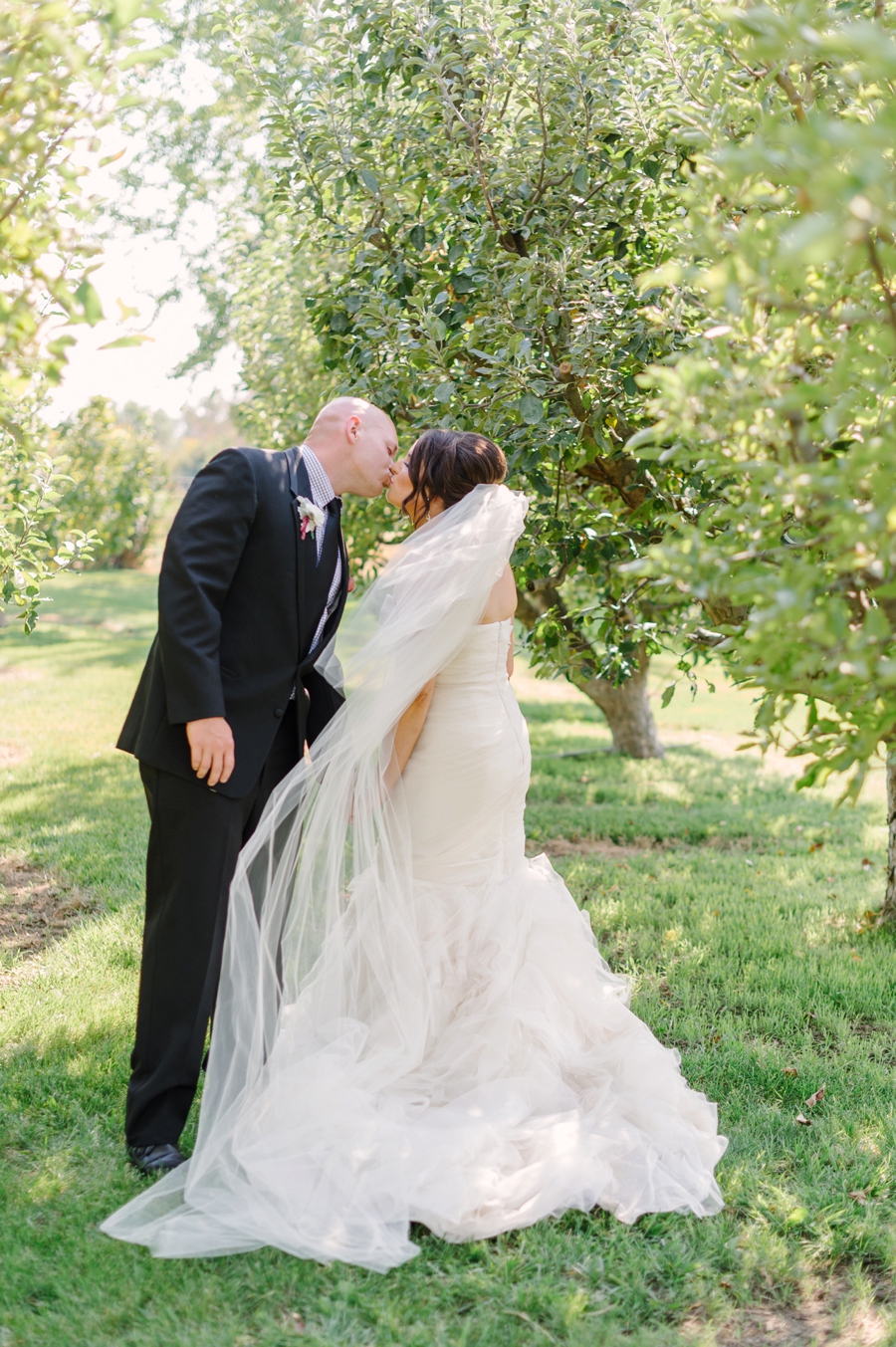 Elegant Blush & Red Farm Wedding via TheELD.com