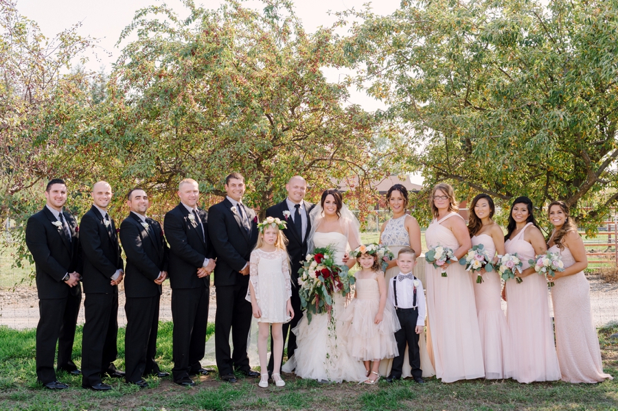 Elegant Blush & Red Farm Wedding via TheELD.com