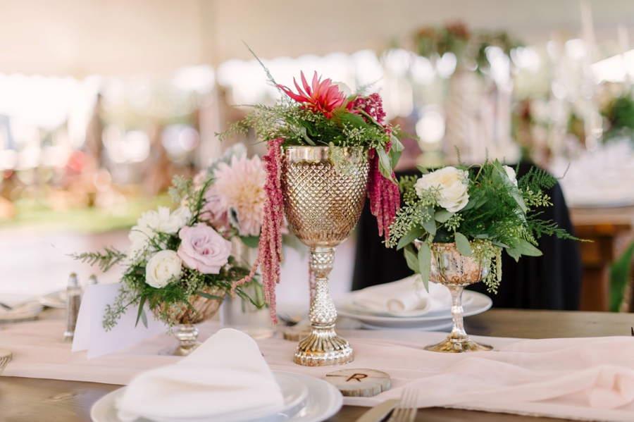 Elegant Blush & Red Farm Wedding via TheELD.com