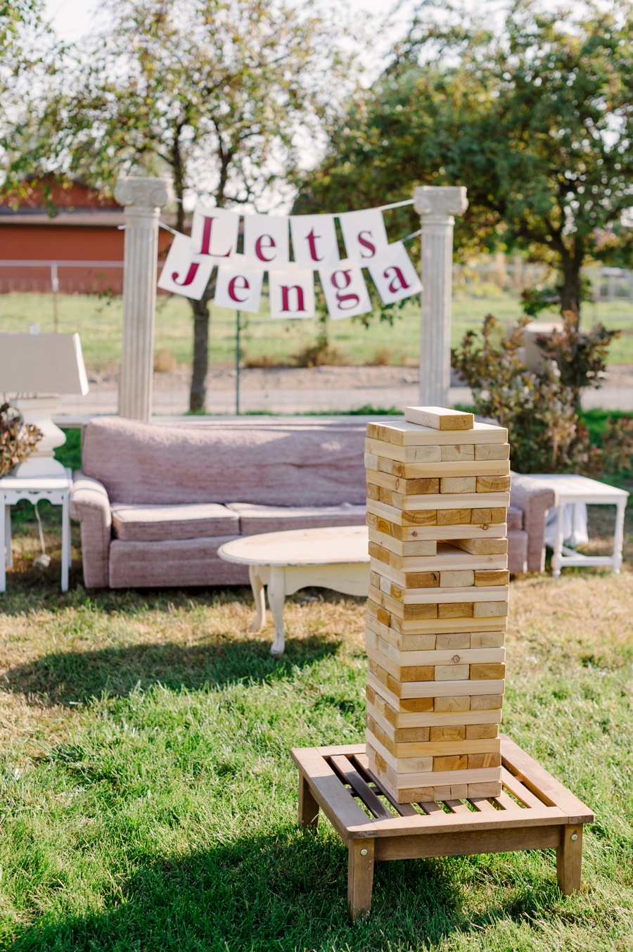 Elegant Blush & Red Farm Wedding via TheELD.com