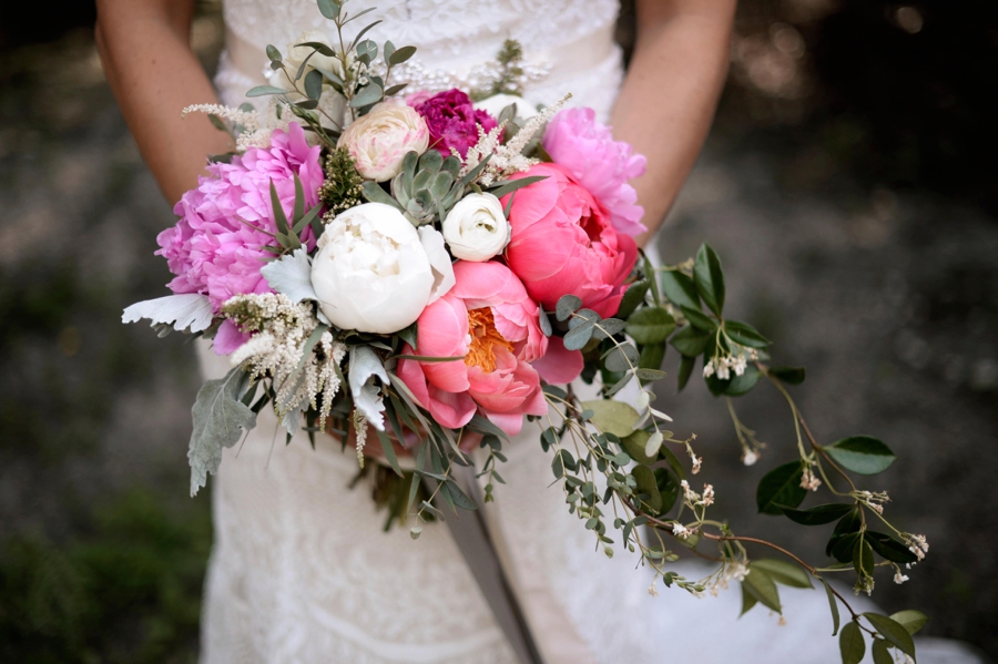 Pink & Peach Rustic Dallas Wedding via TheELD.com