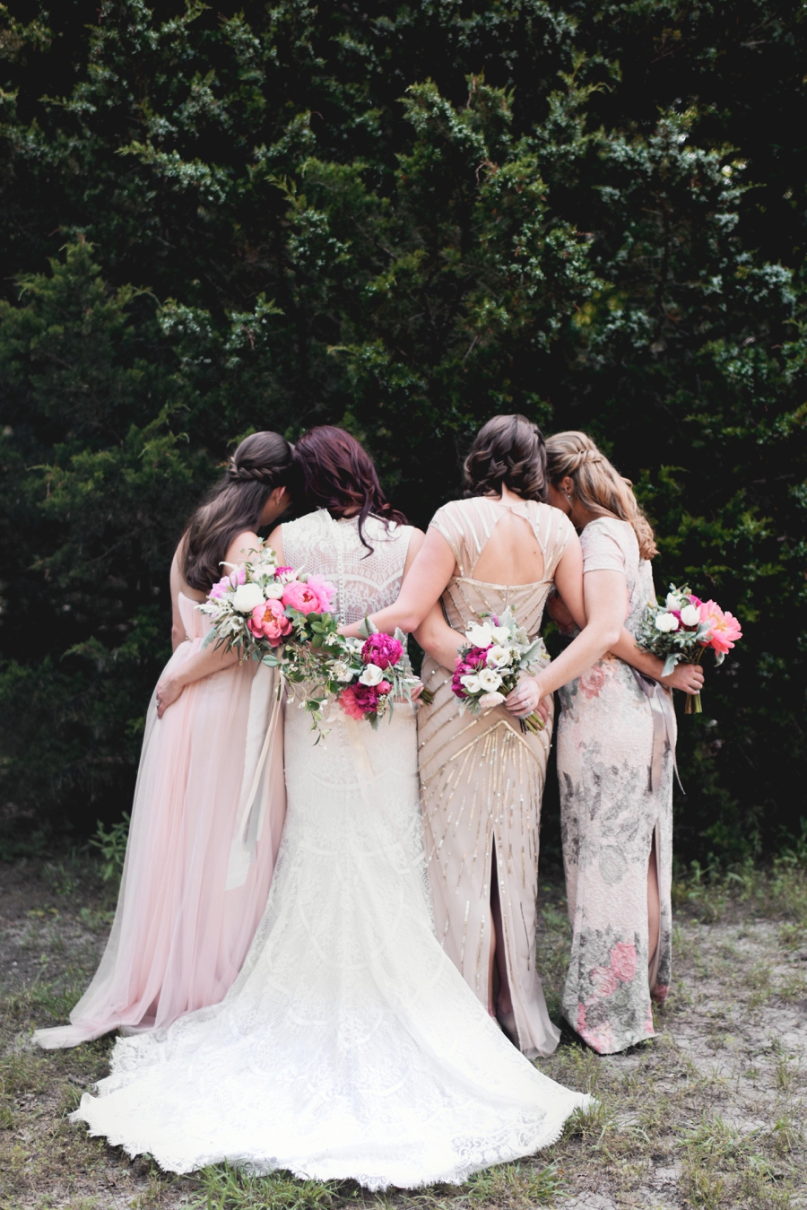 Pink & Peach Rustic Dallas Wedding via TheELD.com