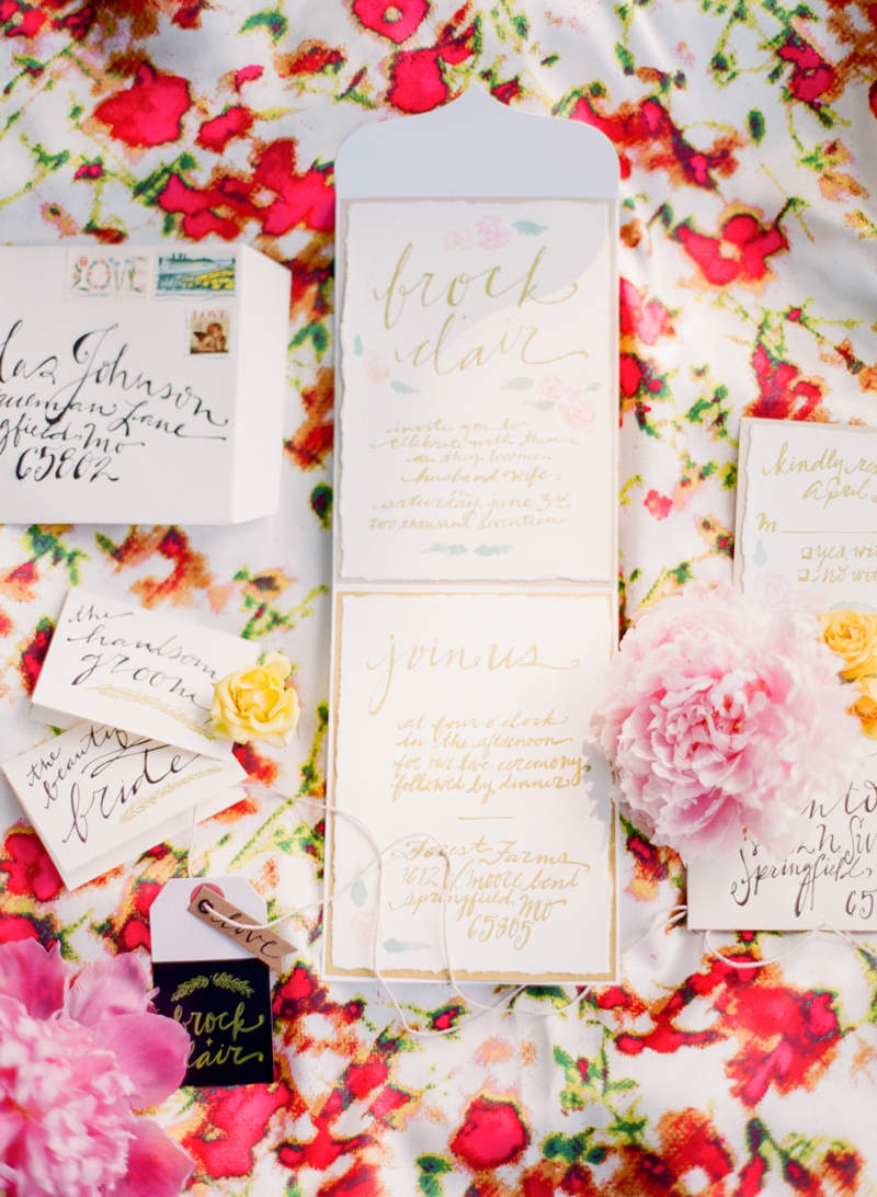 Colorful Chic Pink and Yellow Wedding Inspiration via TheELD.com