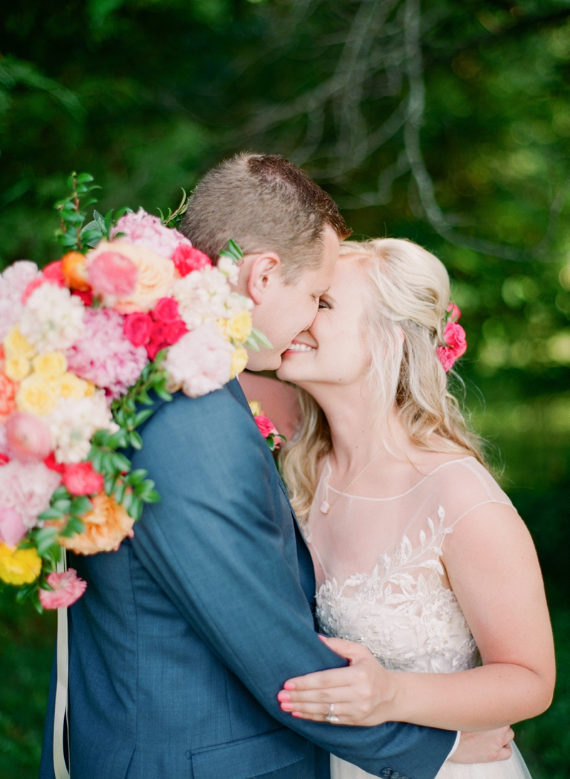 Colorful Chic Pink and Yellow Wedding Inspiration via TheELD.com