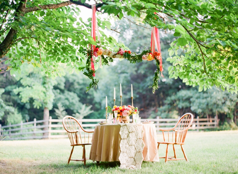 Colorful Chic Pink and Yellow Wedding Inspiration via TheELD.com