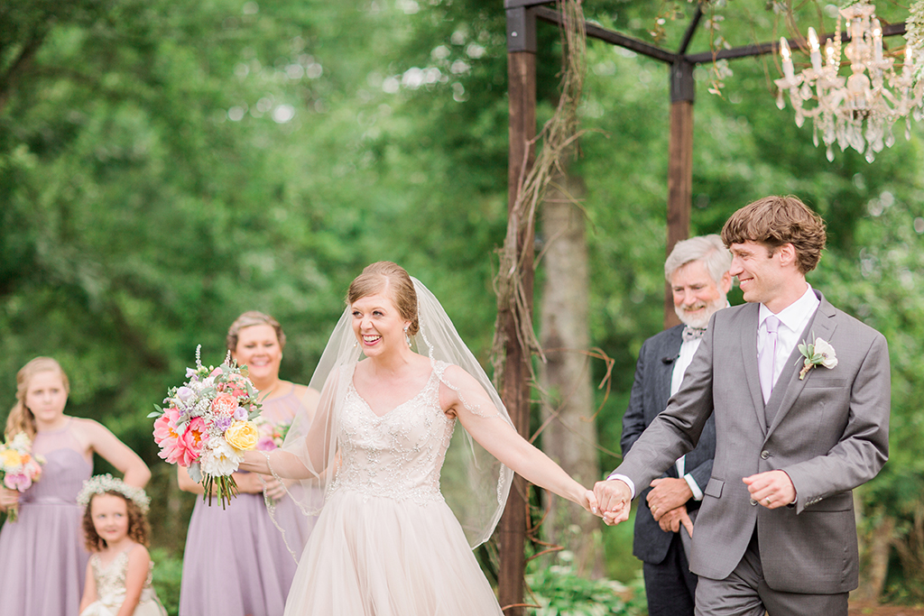 Romantic Pink and Lavender Alabama Wedding via TheELD.com