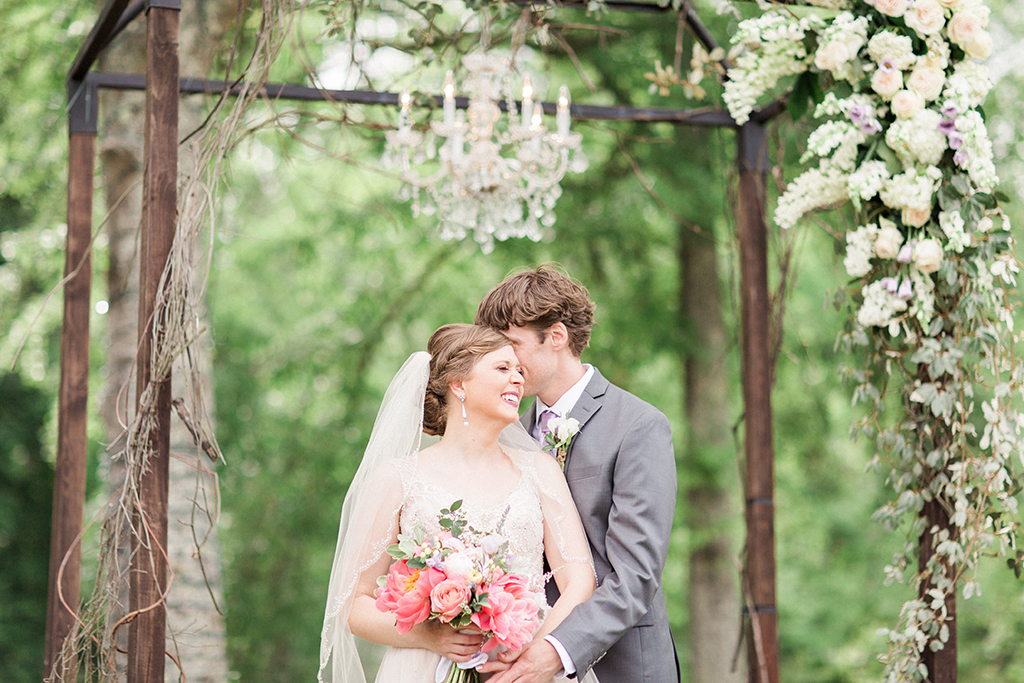 Romantic Pink and Lavender Alabama Wedding via TheELD.com