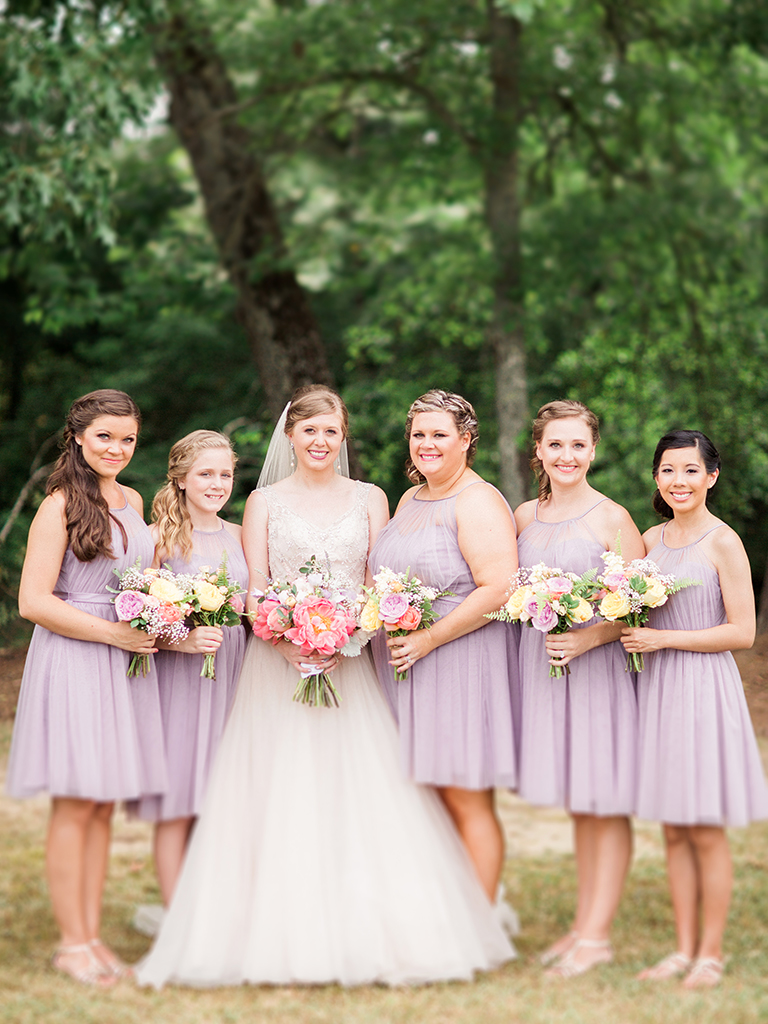 Romantic Pink and Lavender Alabama Wedding via TheELD.com