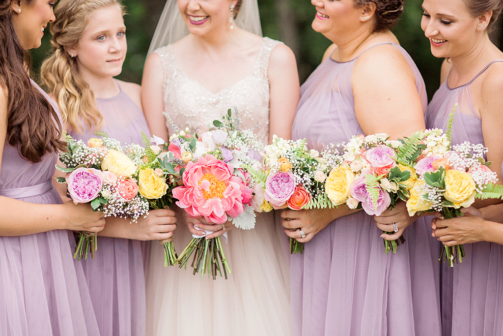 Romantic Pink and Lavender Alabama Wedding via TheELD.com