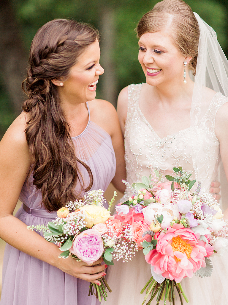 Romantic Pink and Lavender Alabama Wedding via TheELD.com