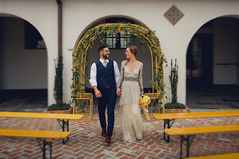 Elegant, Eclectic Yellow and Blue Wedding Ideas via TheELD.com