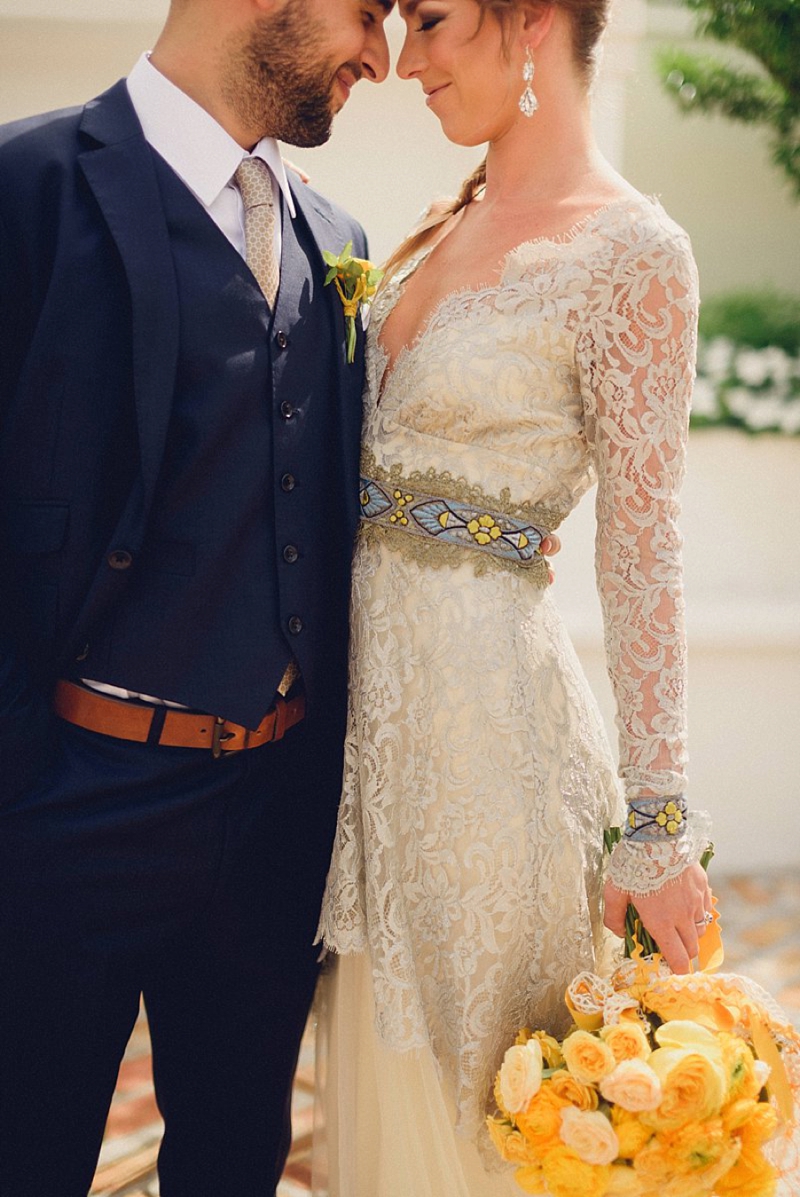 Elegant, Eclectic Yellow and Blue Wedding Ideas via TheELD.com