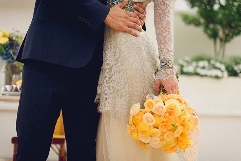 Elegant, Eclectic Yellow and Blue Wedding Ideas via TheELD.com