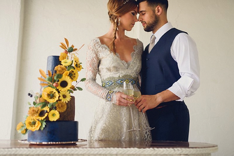 Elegant, Eclectic Yellow and Blue Wedding Ideas via TheELD.com