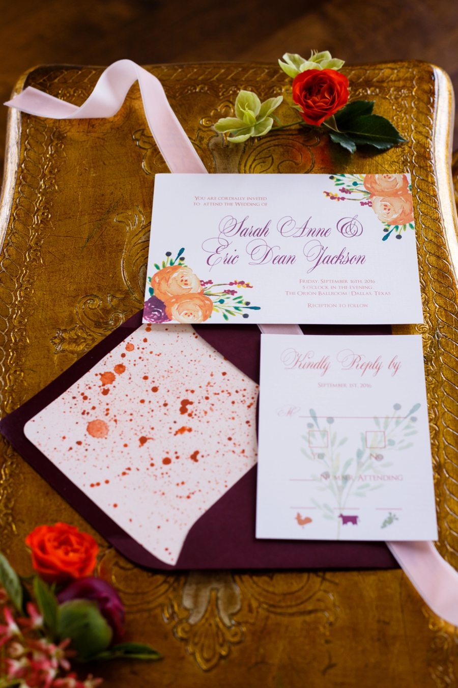 Elegant Berry Inspired Wedding Ideas via TheELD.com